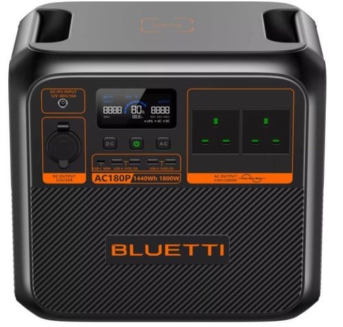 מארז תחנת כוח ניידת ושני פאנלים סולאריים Bluetti AC180P 1440Wh + Bluetti 200W