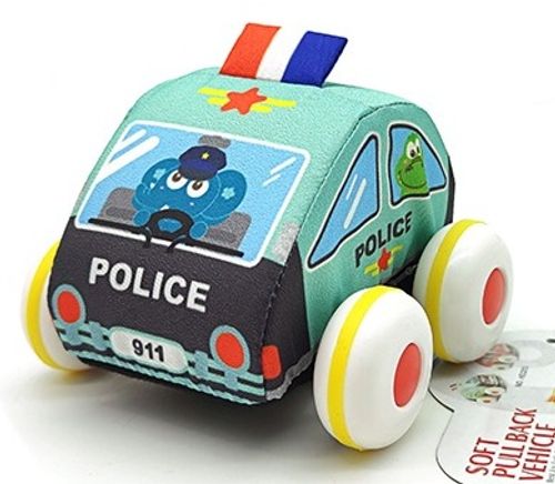 מכונית בד רכה עם מנגנון נסיעה במשיכה לאחור - מכונית משטרה