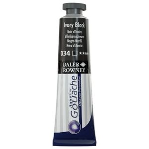 צבעי גואש 15 מל Ivory Black 034 Aquafine