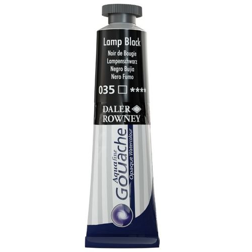 צבעי גואש 15 מל Lamp Black 035 Aquafine