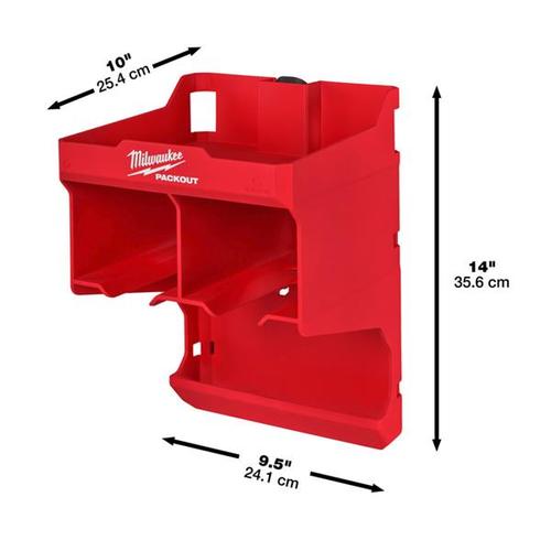 מתלה זוגי למברגות מסדרת PACKOUT™ מבית milwaukee