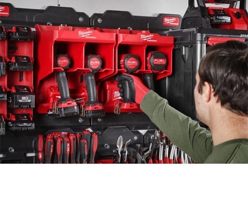 מתלה זוגי למברגות מסדרת PACKOUT™ מבית milwaukee