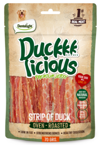 duckkk licious רצועות ברווז 70 גרם מבצע 10 ב-130 ש
