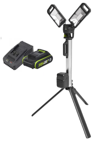 עמוד תאורה 4,500 לומן נטען 20V כולל סוללה 2AH דגם WORX WU029.9