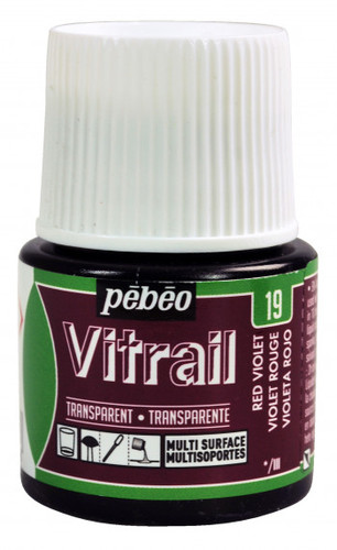 צבעי זכוכית 45 מל Violet Red 19 Vitrail