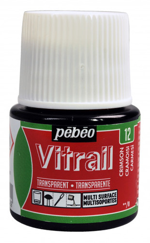 צבעי זכוכית 45 מל Crimson 12 Vitrail