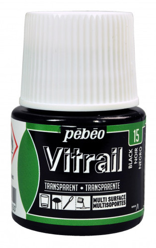 צבעי זכוכית 45 מל Black 15 Vitrail