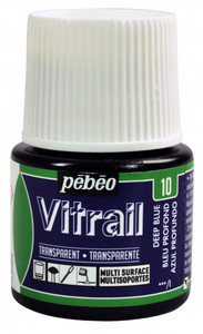 צבעי זכוכית 45 מל Deep Blue 10 Vitrail