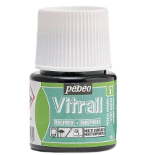 צבעי זכוכית 45 מל Aqua Green 57 Vitrail
