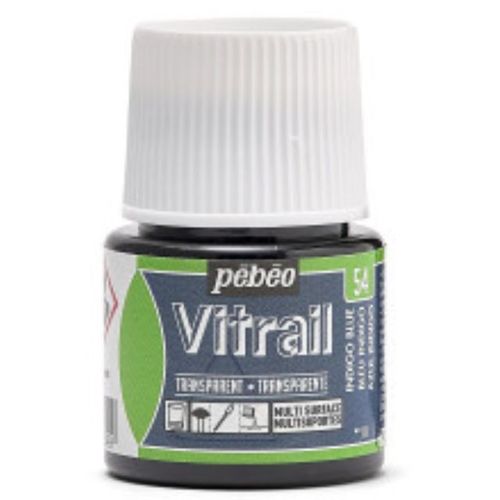 צבעי זכוכית 45 מל Indigo Blue 54 Vitrail