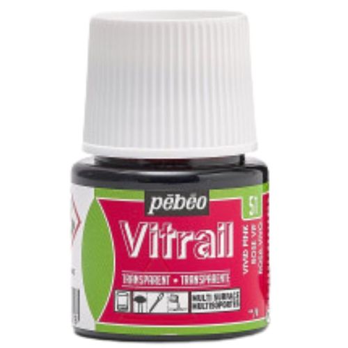 צבעי זכוכית 45 מל Vivid Pink 51 Vitrail