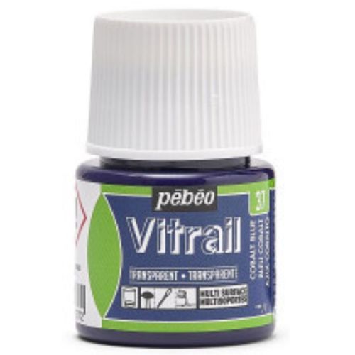 צבעי זכוכית 45 מל Cobalt Blue 37 Vitrail