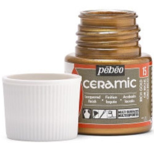 צבעי זכוכית 45 מל Rich Gold 15 Ceramic