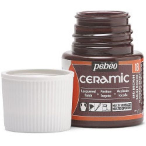 צבעי זכוכית 45 מל Red Brown 18 Ceramic