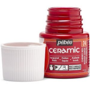 צבעי זכוכית 45 מל Cherry Red 24 Ceramic
