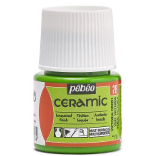 צבעי זכוכית 45 מל Victoria Green 28 Ceramic