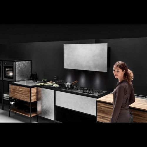 כיריים גז 100 ס”מ מבנה טור 5 מבערים נירוסטה מלאה סדרת UNIQUE גימור VINTAGE מבית BARAZZA דגם 1PUN105