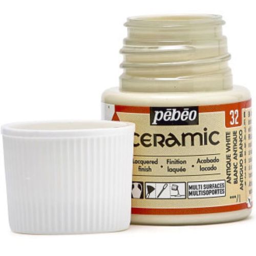 צבעי זכוכית 45 מל Antique White 32 Ceramic