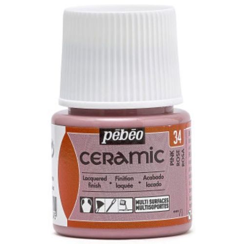 צבעי זכוכית 45 מל Pink 34 Ceramic