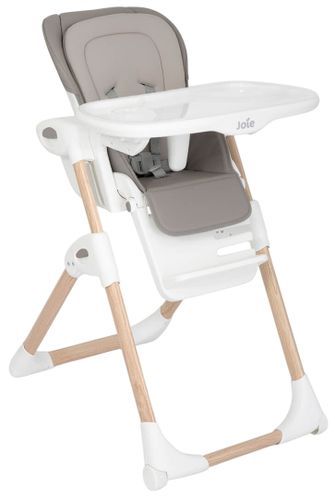 כסא אוכל מפואר לתינוק Mimzy Recline עם 3 מגשים וריפוד כפול - Walnut Wood ג'ואי