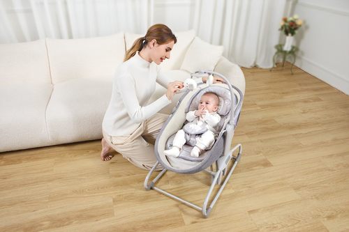 נדנדת משולבת עריסה דגם Dan דן צבע אפור MASTELA 