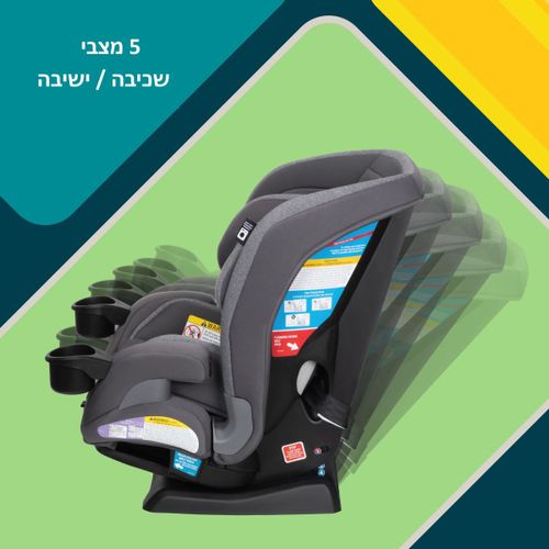 כסא בטיחות דו-כיווני צר מלידה ועד 45 קג דגם Slim Ride צבע שחור SAFETY1