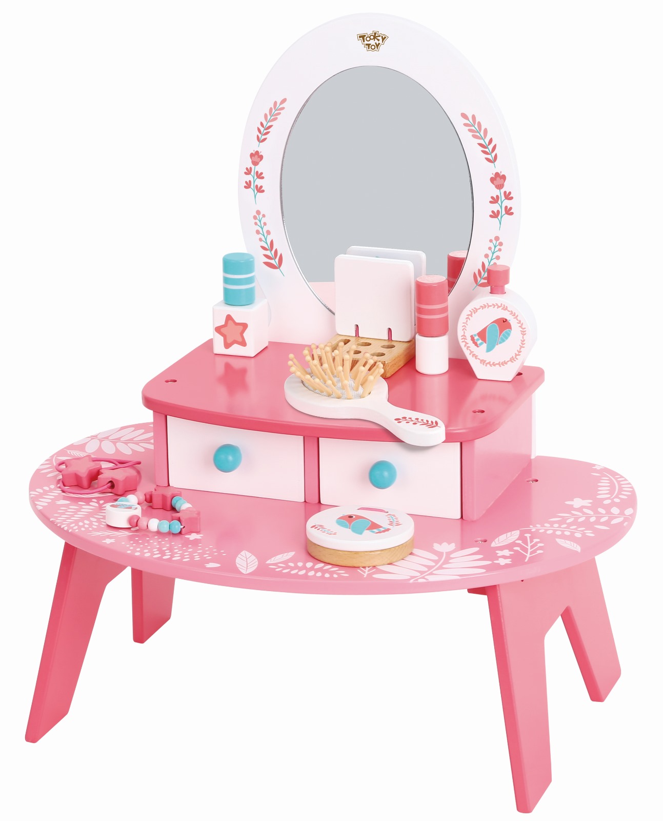 פינת יופי שולחני מעץ + אביזרים