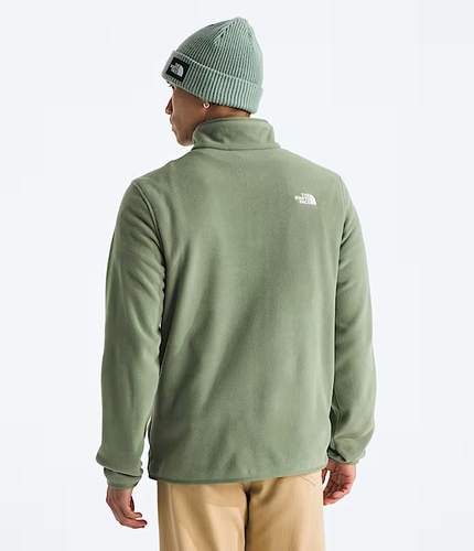 פליס גברים רבע רוכסן בצבע ירוק בהיר GLACIER 1/4 ZIP מבית THE NORTH FACE