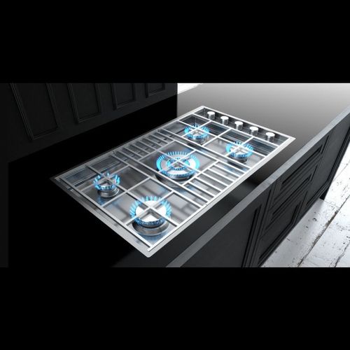 כיריים גז 90 ס”מ שקועות 5 להבות Barazza דגם 1PLB5 נירוסטה