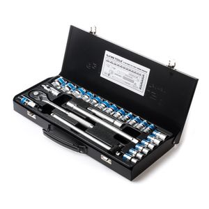 סט בוקסות דרייב "1/2, 24 חלקים 10-32 מ"מ בקופסת מתכת