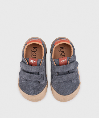 IGOR TENNIS SUEDE סניקרס אפור-כחול מידות 22-32