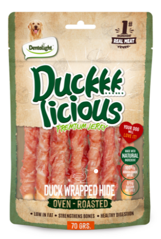 duckkk licious ברווז מלופף על מקל 70 גרם מבצע 10 ב-130 ש