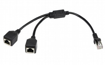 מפצל חיבור רשת ל-2 חיבורי רשת RJ45