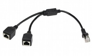 מפצל חיבור רשת ל-2 חיבורי רשת RJ45