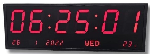 שעון קיר דיגיטלי חשמלי JH7526 26X75