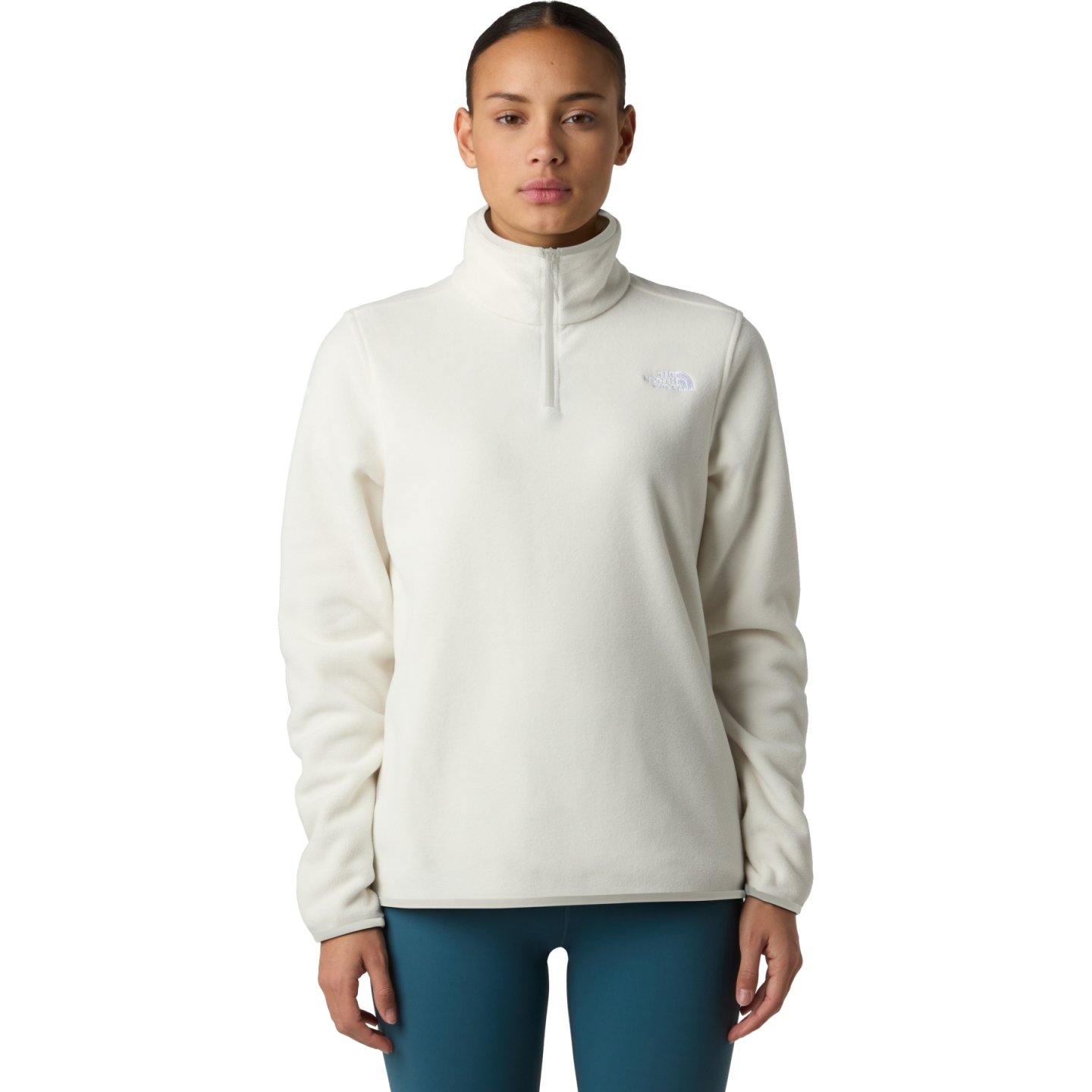 פליס נשים לבן רבע רוכסן GLACIER 1/4 ZIP מבית THE NORTH FACE
