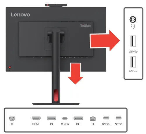 מסך מחשב ‏23.8' Lenovo ThinkVision T24mv-30 63D7UAT3IS