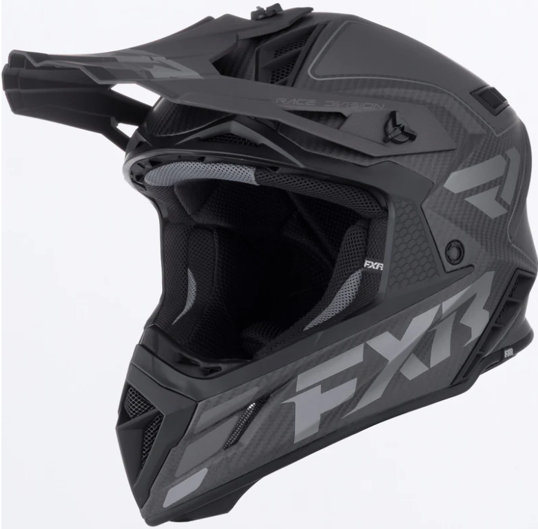 קסדה לאופנוע FXR RACING HELIUM CARBON 2026 שחור\קרבון 22.06
