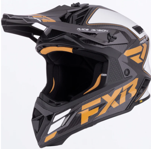 קסדה לאופנוע FXR RACING HELIUM CARBON 2026 שחור\זהב\קרבון 22.06