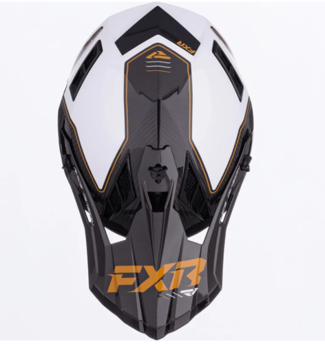 קסדה לאופנוע FXR RACING HELIUM CARBON 2026 שחור\זהב\קרבון 22.06