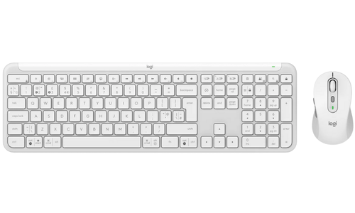 סט מקלדת ועכבר אלחוטיים צבע לבן Logitech MK950 Signature Slim