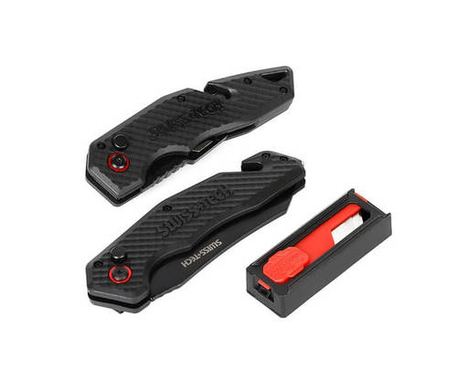 סט סכינים מתקפלות כולל להבים Swiss+Tech 420HC
