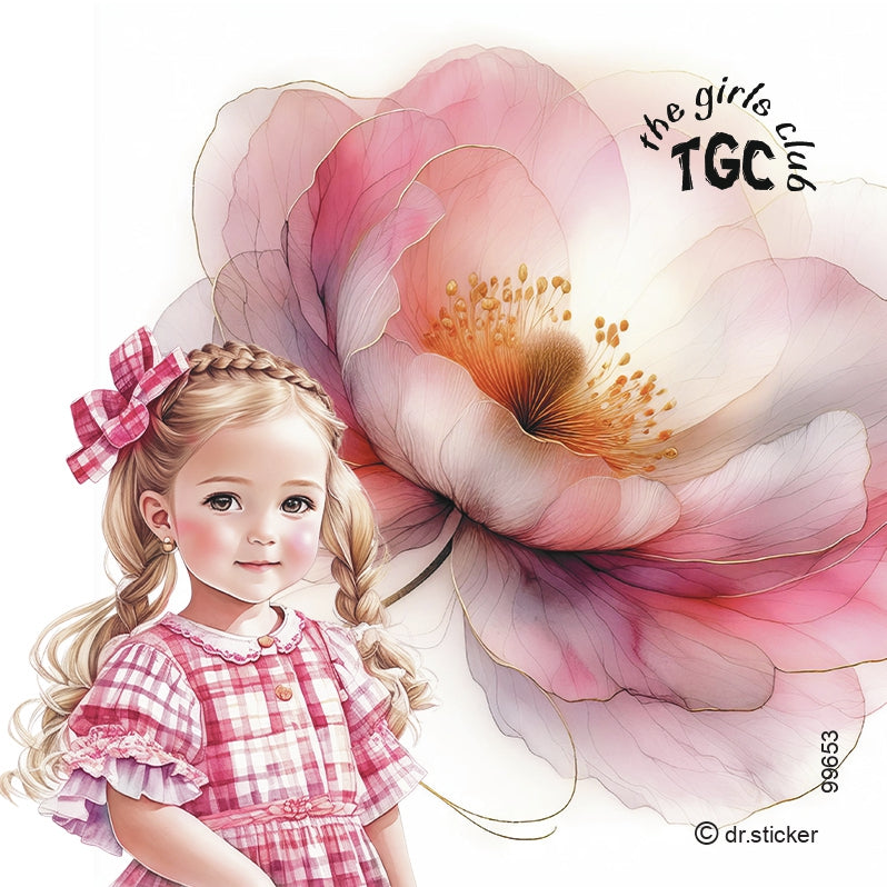 גליל מדבקות שקופות ד"ר סטיקר - מועדון הילדות - פרחים