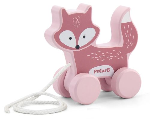 צעצועי משיכה מעץ לעידוד זחילה / הליכה - פוקסי השועל