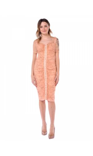 Elisabetta Franchi Lace-Detailed Midi Dress