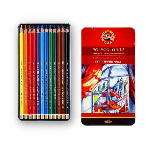סט 12 עפרונות פוליקולור KOH-I-NOOR Polycolr