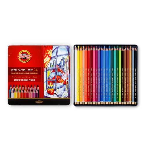 סט 24 עפרונות פוליקולור KOH-I-NOOR Polycolr
