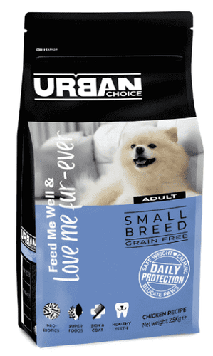 Urban Choice Small Breed Adult – מזון לכלבים קטנים ללא דגנים