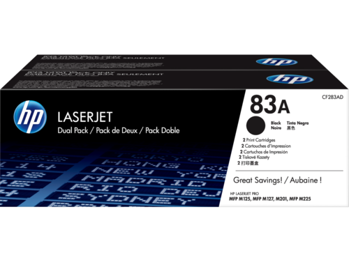  זוג טונרים HP 83A למד' CF283AF M127 