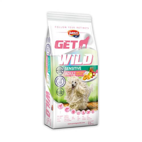גט ווילד Get Wild סנסטיב כבש ואורז 15 ק&quot;ג